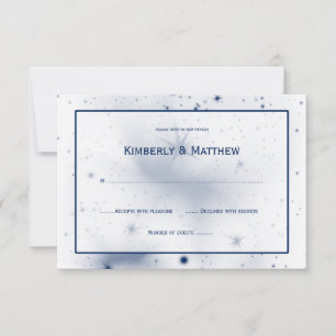 Diseño blanco RSVP de las estrellas de la marina