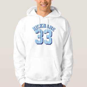 Diseño blanco y azul del jersey de los deportes d