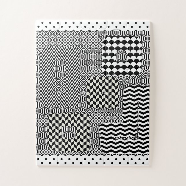 DISEÑO BLANCO Y NEGRO JIGSAW PUZZLE (Vertical)