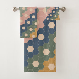 Diseño Boho Geometric Pattern Blue Green Rubor