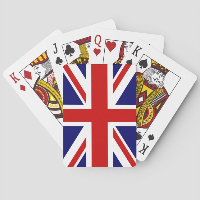 Diseño británico de los naipes el | Union Jack de (Reverso)