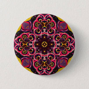 diseño caleidoscópico de botón colorido