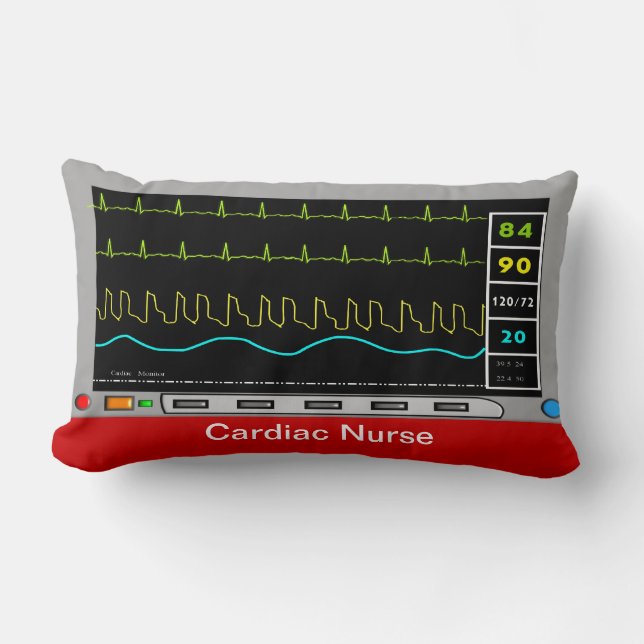 Diseño cardiaco del monitor de la almohada de la (Anverso)