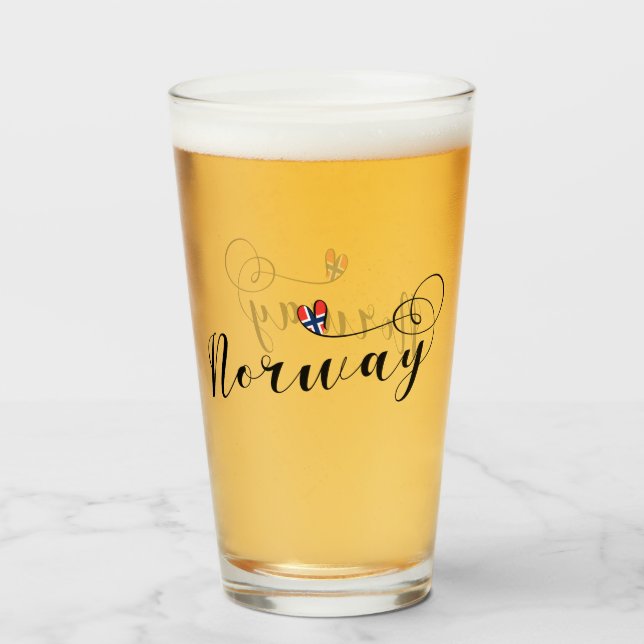 Diseño cardíaco noruego de bandera, Noruega (Reverso (lleno))