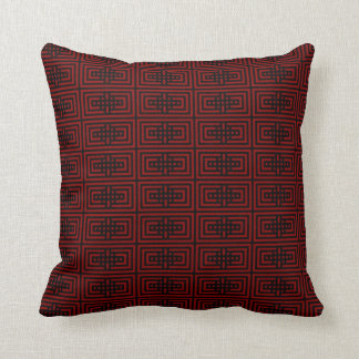 Diseño chino/asiático rojo 5 de la almohada del