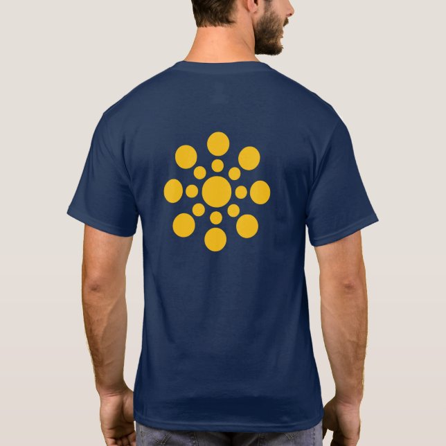 Diseño Círculo. Camiseta divertida (Reverso)