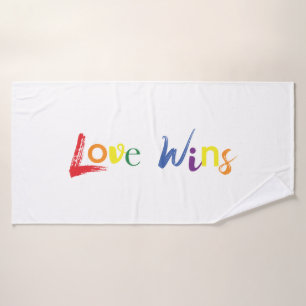 Diseño colorido, alegre y creativo de Love Wins