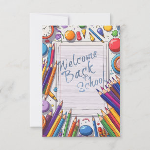 Diseño Colorido de Bienvenida al Regreso a la Escu