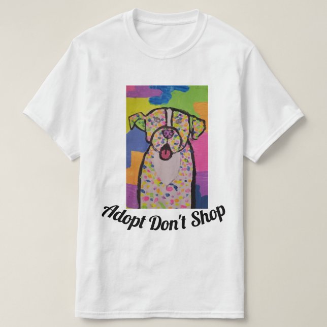 Diseño colorido del perro en la camiseta de los (Diseño del anverso)
