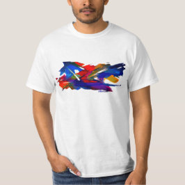 Diseño colorido y abstracto en la camiseta