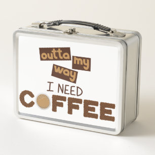 Diseño con texto fuera de mi manera necesito café