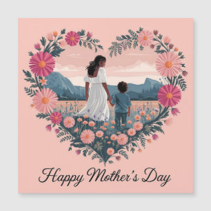 Diseño conmovedor del Día de la Madre: Mamá y niño