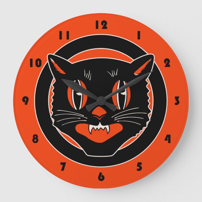 Diseño cosmético negro reloj de Halloween (Anverso)