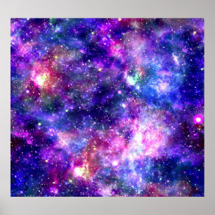 Diseño cósmico de impresión nocturna de galaxia