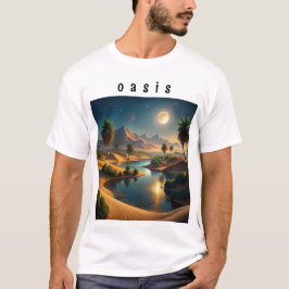 Diseño creativo de camisetas para vista oasis