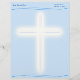 Diseño cruzado de membrete de la vida bendita