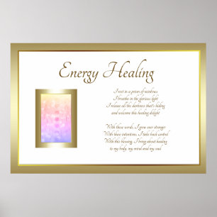 Diseño curativo del arte del poema de la energía