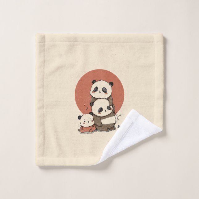 Diseño Cute Pandas (Toallita)