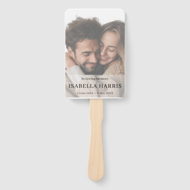 Diseño de abanico de celebración de vida minimalis (Anverso)