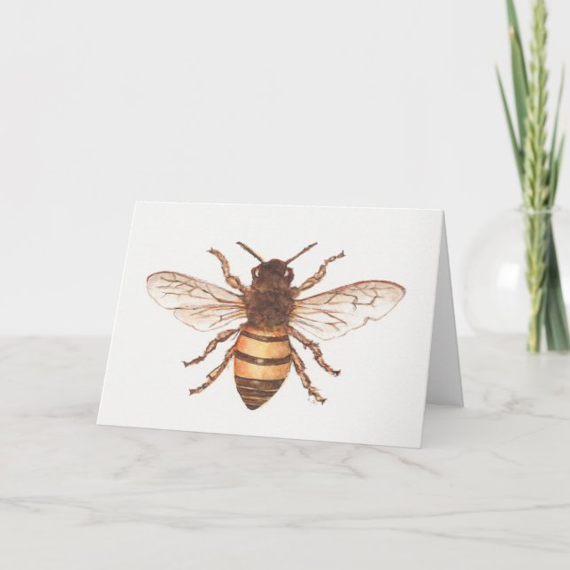 diseño de abeja reina en una tarjeta de felicitaci (Anverso)