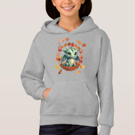 Diseño de adorable dragón verde “Otoño increíble d