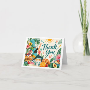 Diseño de agradecimiento de Yoga y Brunch Colorido