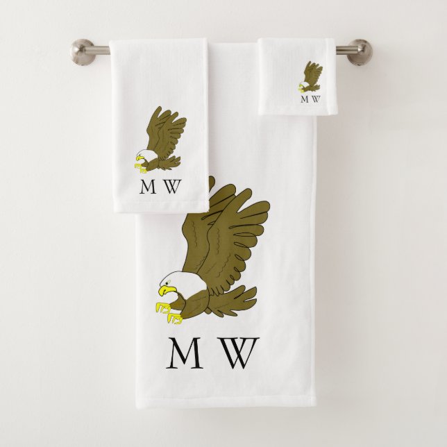 Diseño de águila calva monogramado (In situ)