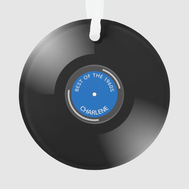 Diseño de álbum de registro de vinilo con adorno a (Reverso)