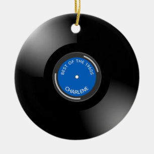 Diseño de álbum de registro de vinilo Ornamento ce