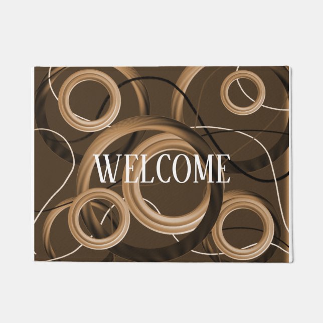 Diseño de Alfombra de Bienvenida de Arte Abstracto (Anverso)