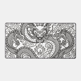 Diseño de alfombrilla de ratón con dragón japonés
