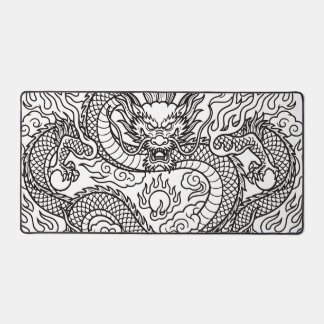 Diseño de alfombrilla de ratón con dragón japonés