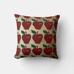 Diseño de almohada de lavado de piedra y manzana r