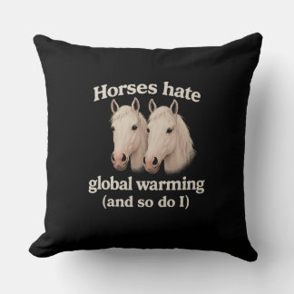 Diseño de almohada divertida Caballos odian el cal