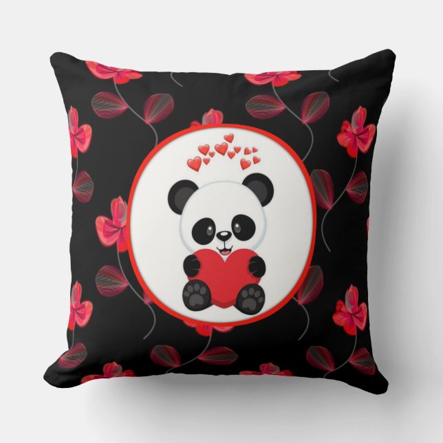 Diseño de almohadas de Beauty panda (Anverso)