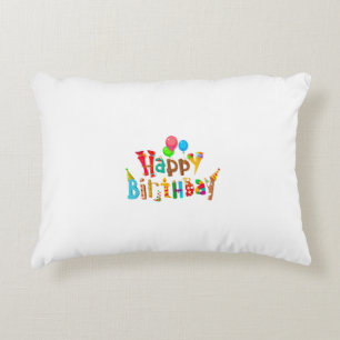 Diseño de almohadas de cumpleaños feliz