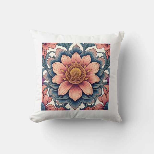 Diseño de almohadas de flores coloridas (Anverso)