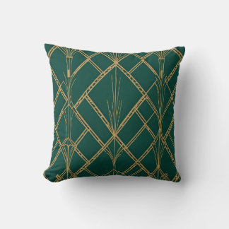 Diseño de almohadas de lujo en esmeralda y oro Art