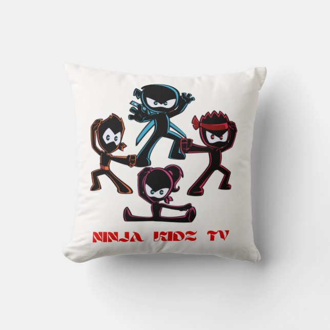 Diseño de almohadas Ninja kidz tv. (Anverso)