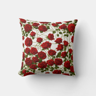 Diseño de almohadas sin foco de Rosa gótico Vino