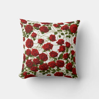 Diseño de almohadas sin foco de Rosa gótico Vino