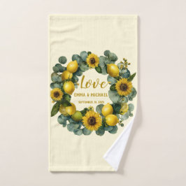 Diseño de amor de limón de girasol