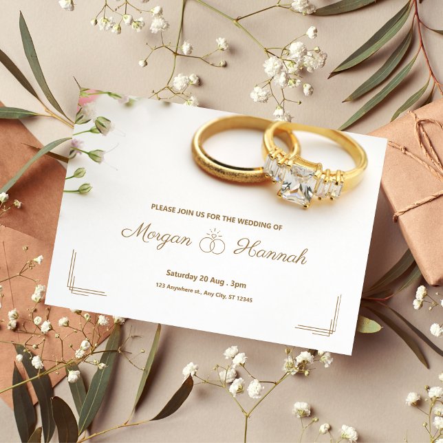 diseño de anillo boda para invitación de tarjeta b (Subido por el creador)