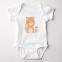 Diseño de animales Cuear Bear Baby Jersey Bodysuit