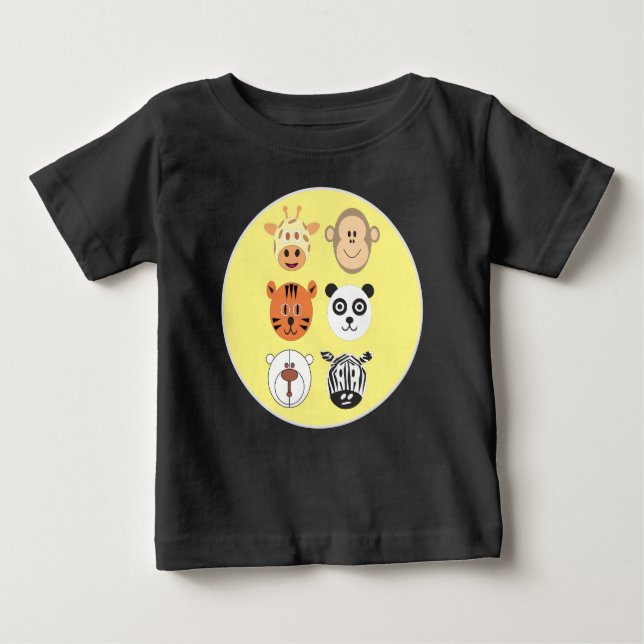 Diseño de animales de Baby Jersey T-Shirt 6 (Anverso)
