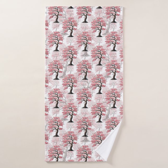 Diseño de árbol de cerezo rosa Sakura (Toalla de baño)