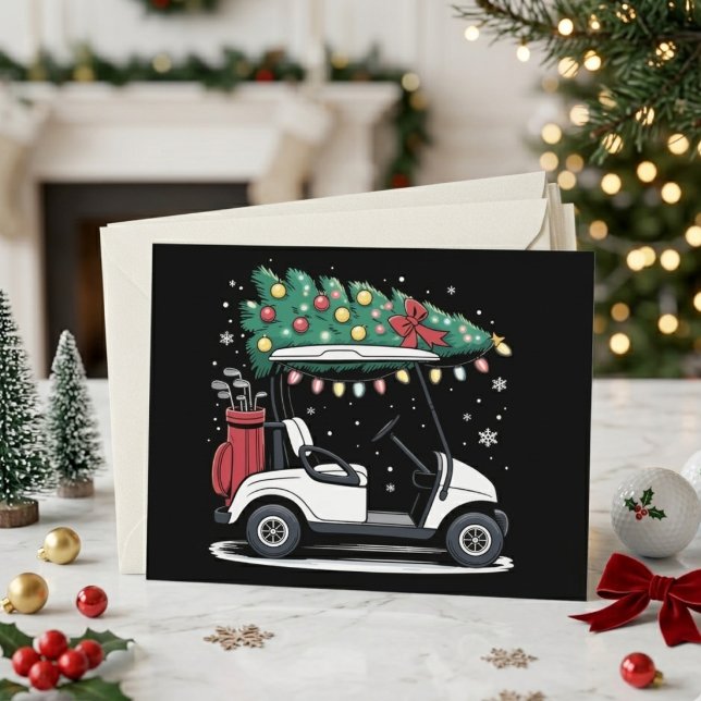 Diseño de árbol de Navidad con carrito de golf fes (Subido por el creador)