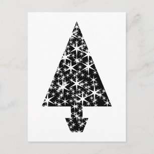 Diseño de árbol de Navidad en blanco y negro.