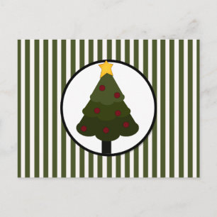 Diseño de árbol de Navidad en franjas verdes