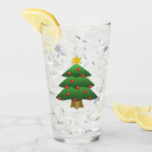 Diseño de árbol de Navidad Vidrio para beber